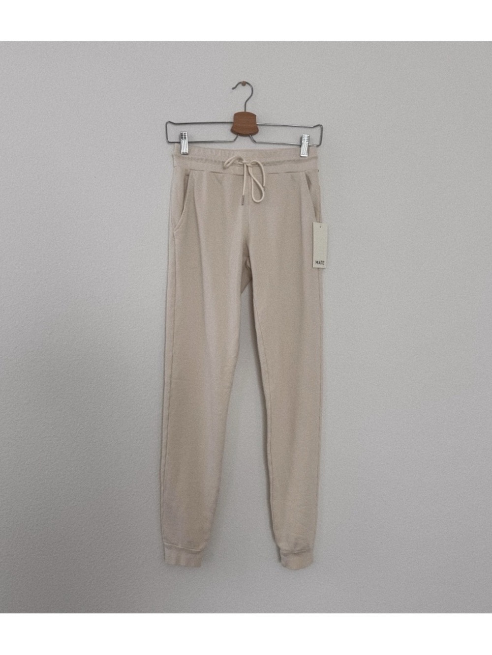 NWT mate the label organic terry classic jogger